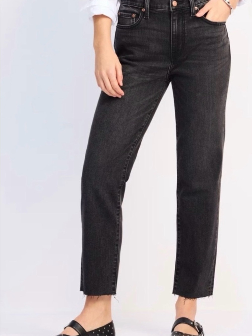DAZE High-Rise Straight Leg Ankle Jeans